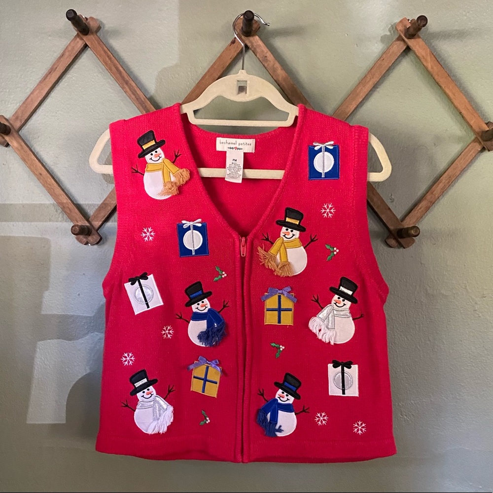 Festive Christmas Sweater Vest “Ugly” by Bechamel — Size MP 🎄